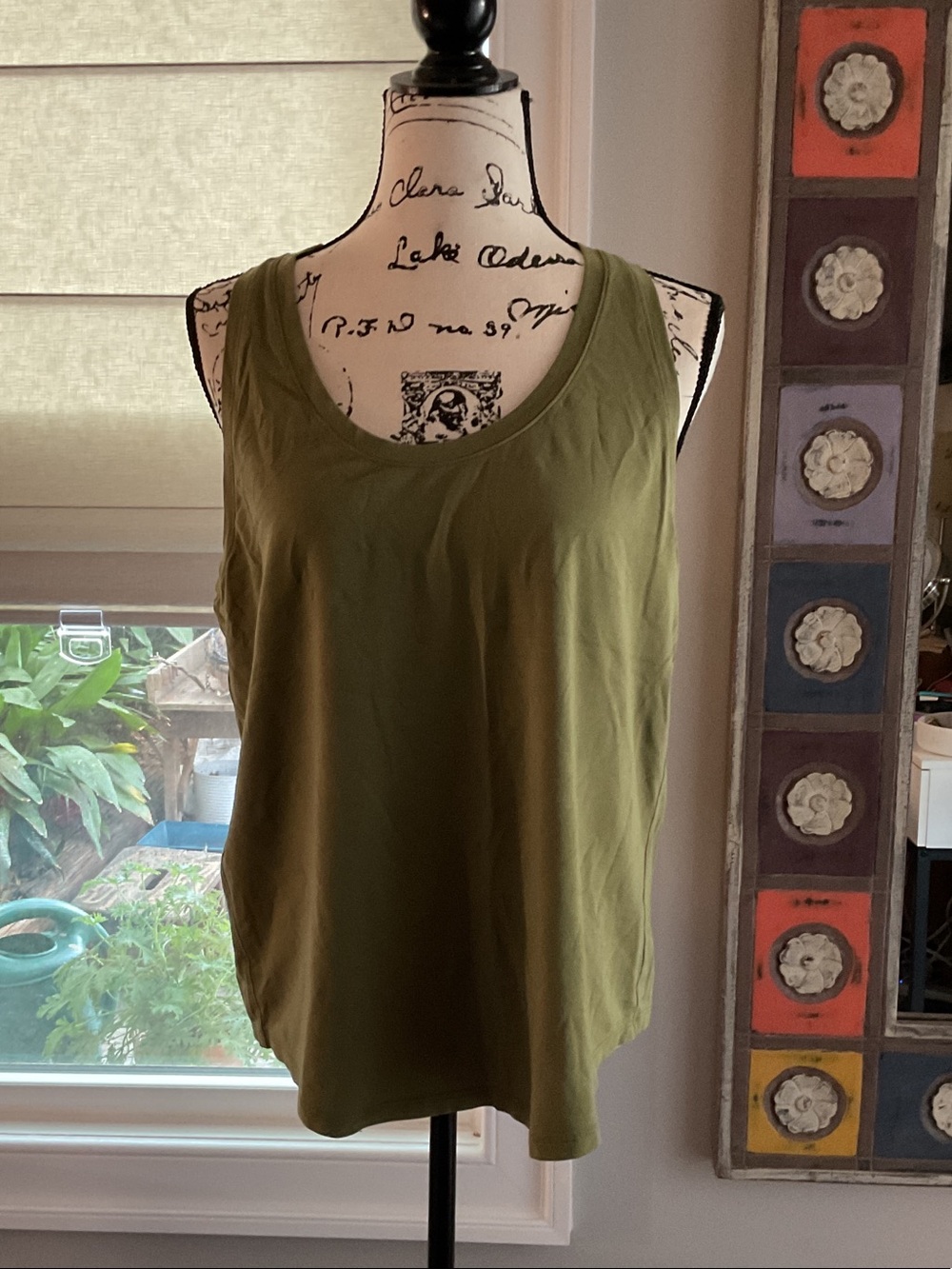 lululemon athletica Olive Green Scoop Neck Tank